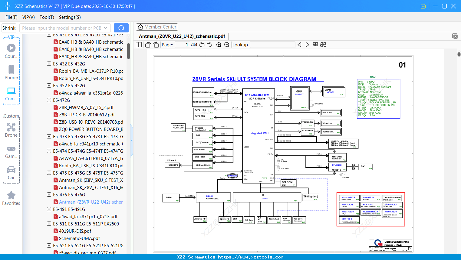 Laptop ACER Antman_(Z8VR_U22_U42)_schematic